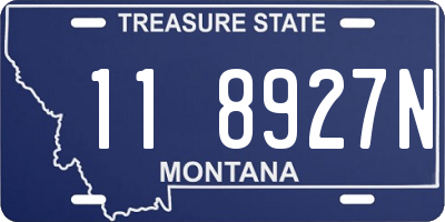 MT license plate 118927N