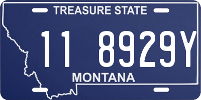 MT license plate 118929Y