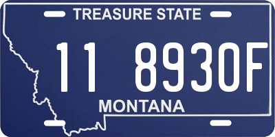 MT license plate 118930F