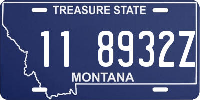 MT license plate 118932Z