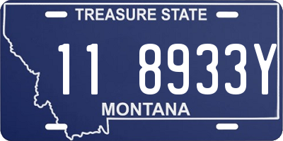 MT license plate 118933Y