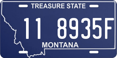 MT license plate 118935F