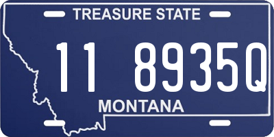 MT license plate 118935Q