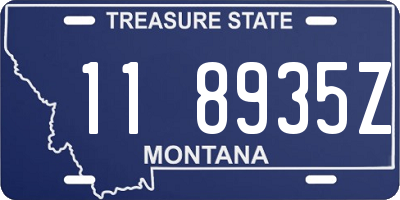 MT license plate 118935Z