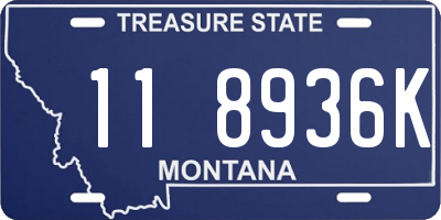 MT license plate 118936K