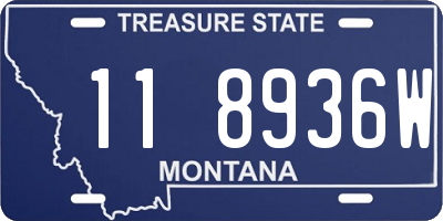 MT license plate 118936W