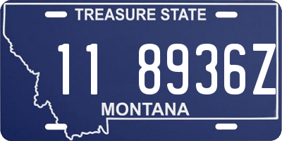 MT license plate 118936Z