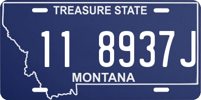 MT license plate 118937J