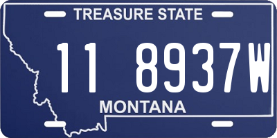 MT license plate 118937W