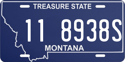 MT license plate 118938S