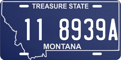 MT license plate 118939A