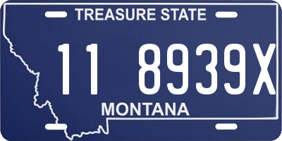 MT license plate 118939X