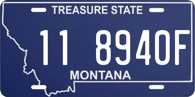 MT license plate 118940F