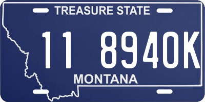 MT license plate 118940K