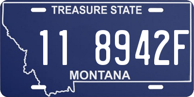 MT license plate 118942F