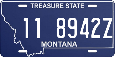 MT license plate 118942Z