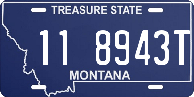 MT license plate 118943T