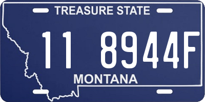 MT license plate 118944F