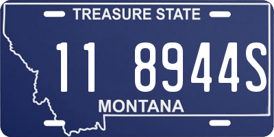 MT license plate 118944S