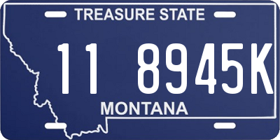 MT license plate 118945K