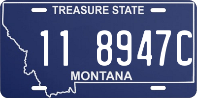 MT license plate 118947C