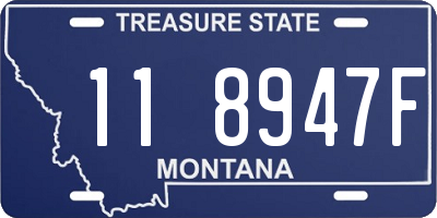 MT license plate 118947F