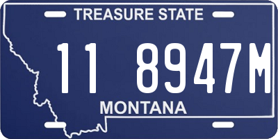 MT license plate 118947M