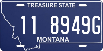 MT license plate 118949G