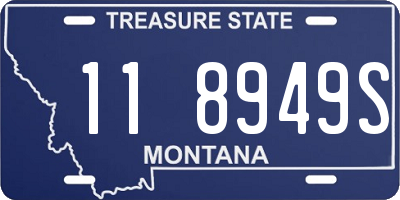 MT license plate 118949S