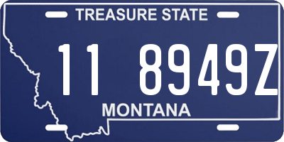 MT license plate 118949Z