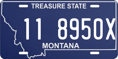 MT license plate 118950X