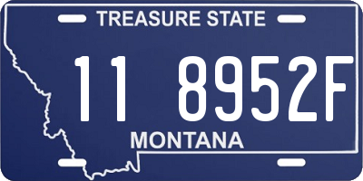 MT license plate 118952F