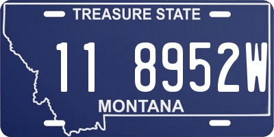 MT license plate 118952W