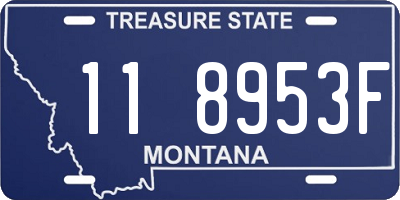 MT license plate 118953F