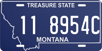 MT license plate 118954C