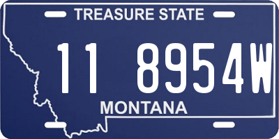 MT license plate 118954W