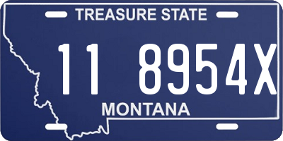 MT license plate 118954X