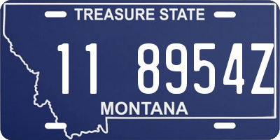 MT license plate 118954Z