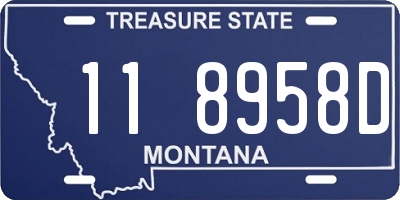 MT license plate 118958D