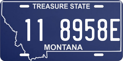 MT license plate 118958E