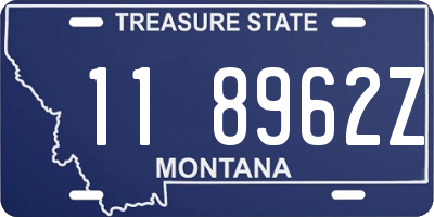 MT license plate 118962Z