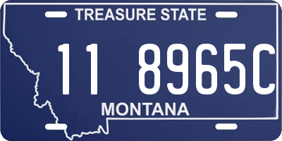 MT license plate 118965C