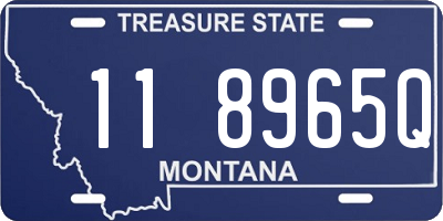MT license plate 118965Q