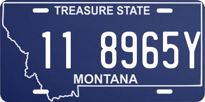 MT license plate 118965Y