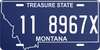 MT license plate 118967X