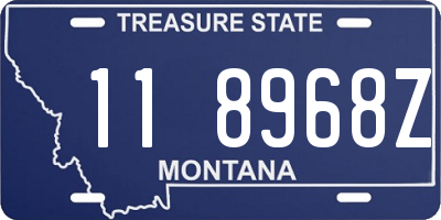 MT license plate 118968Z