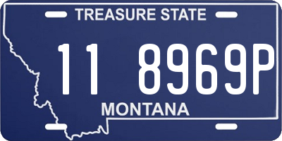 MT license plate 118969P