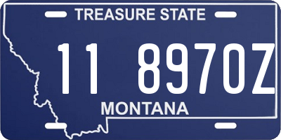 MT license plate 118970Z