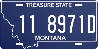 MT license plate 118971D