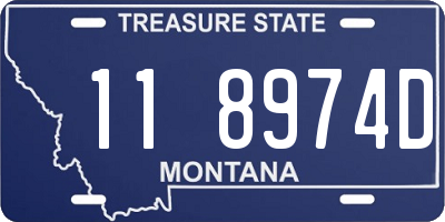 MT license plate 118974D